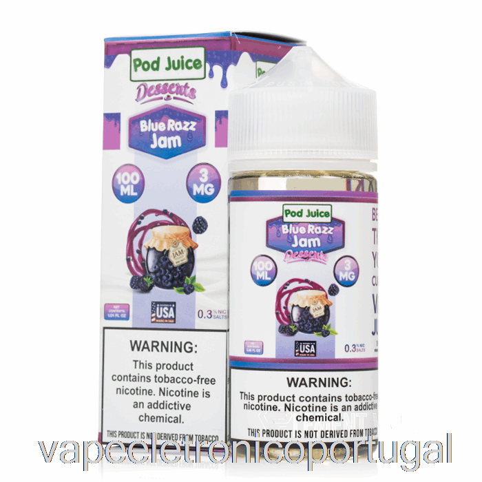 Vape Eletronico Blue Razz Jam - Suco De Vagem - 100ml 12mg